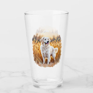 Fuchsroter Labrador Retriever Hund Glas