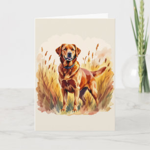 Fuchsroter Labrador Retriever Hund Karte