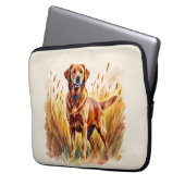 Fuchsroter Labrador Retriever Hund Laptopschutzhülle (Vorderseite Links)