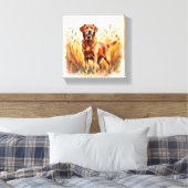 Fuchsroter Labrador Retriever Hund Leinwanddruck (Insitu (Schlafzimmer))