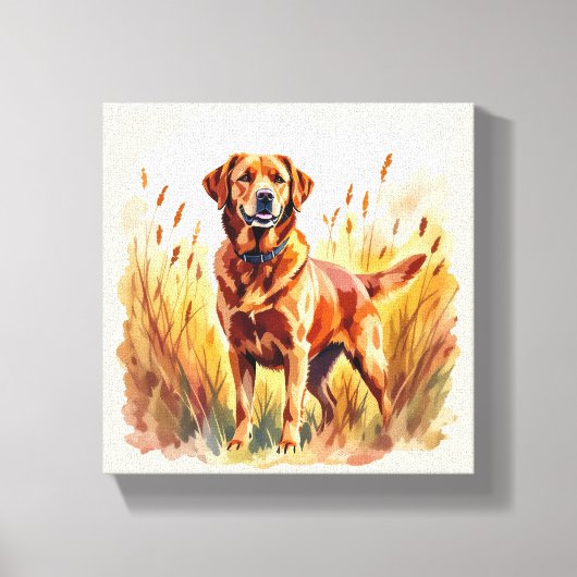 Fuchsroter Labrador Retriever Hund Leinwanddruck (Vorderseite)