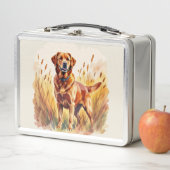 Fuchsroter Labrador Retriever Hund Metall Brotdose (Beispiel)