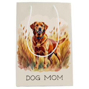 Fuchsroter Labrador Retriever Hund Mittlere Geschenktüte