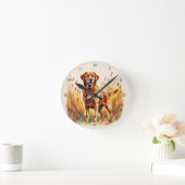 Fuchsroter Labrador Retriever Hund Runde Wanduhr (Zuhause)