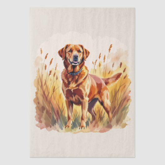 Fuchsroter Labrador Retriever Hund Seidenpapier (Vorderseite)
