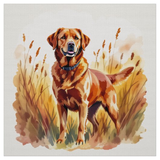 Fuchsroter Labrador Retriever Hund Stoff (Muster)