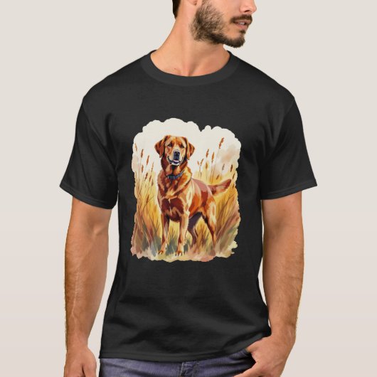 Fuchsroter Labrador Retriever Hund T-Shirt (Vorderseite)