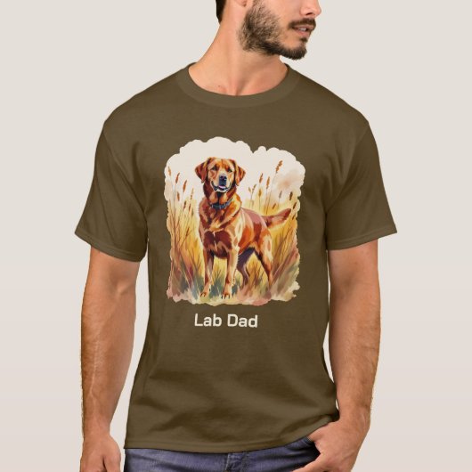 Fuchsroter Labrador Retriever Hund T-Shirt (Vorderseite)
