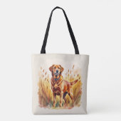 Fuchsroter Labrador Retriever Hund Tasche (Rückseite)