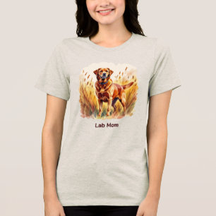 Fuchsroter Labrador Retriever Hund Tri-Blend Shirt