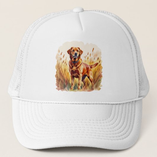 Fuchsroter Labrador Retriever Hund Truckerkappe (Vorderseite)