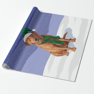 Fuchsroter Labrador Retriever Weihnachtshund Geschenkpapier