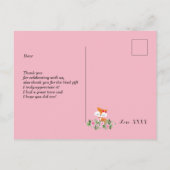 Fuchswald, niedlich danke Karte (Rückseite)