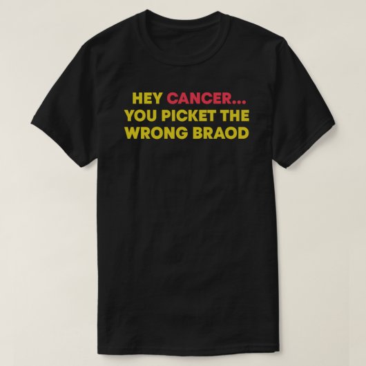 Fuck-Cancer-Tshirt-for-Breast-Cancer-Awareness- Pe T-Shirt (Design vorne)