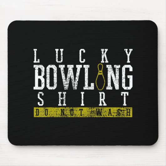 Fucky Bowling Shirt Player Bowlers Button Geschenk Mousepad (Vorne)