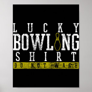 Fucky Bowling Shirt Player Bowlers Button Geschenk Poster