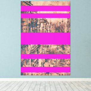 Fucshia Modernised Version von St. James's Street Leinwanddruck