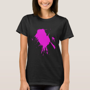 Fucsia Pink Stain Lebhafte Farben Niedliche Rose T-Shirt