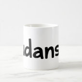 Fudanshi Simple Black Slogan Kaffeetasse (Mittel)