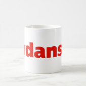 Fudanshi Sinple Red Slogan Kaffeetasse (Mittel)