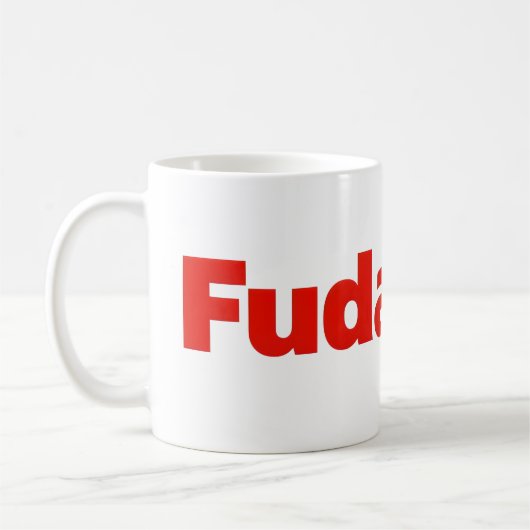 Fudanshi Sinple Red Slogan Kaffeetasse (Links)
