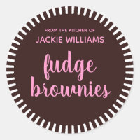Fudge Brownies Bake Sale aus der Küche des Etikett