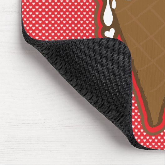 Fudge-Eiscremebecher Mousepad (Ecke)