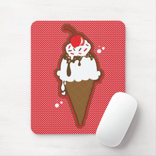 Fudge-Eiscremebecher Mousepad (Mit Mouse)