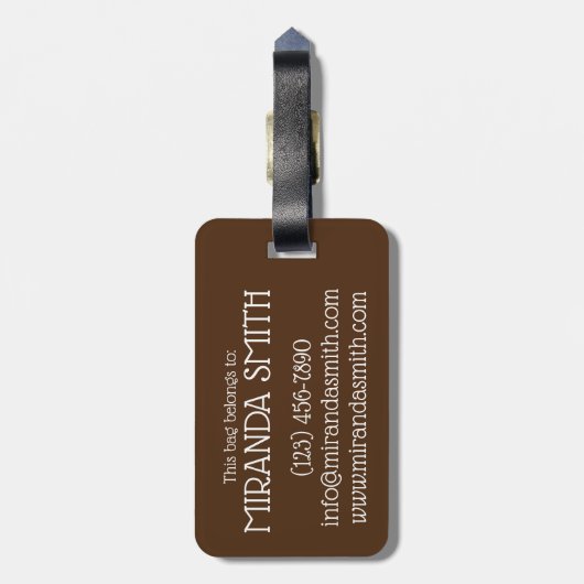 Fudge Stack Confection Confectionery Candy Süßigke Gepäckanhänger (Rückseite vertikal)