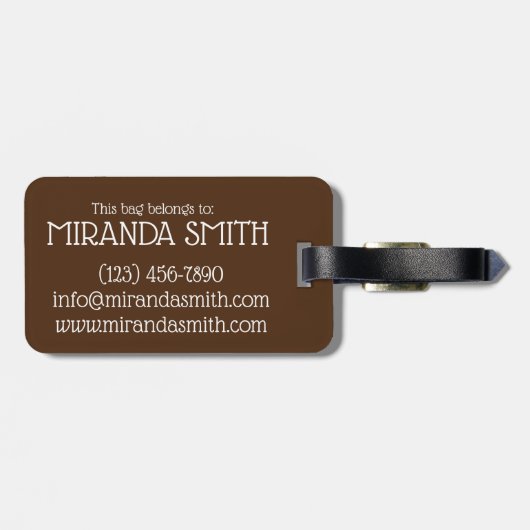 Fudge Stack Confection Confectionery Candy Süßigke Gepäckanhänger (Rückseite horizontal)