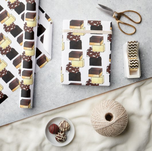 Fudge Stack Confection Confectionery Candy Süßigke Geschenkpapier (Kunsthandwerk)