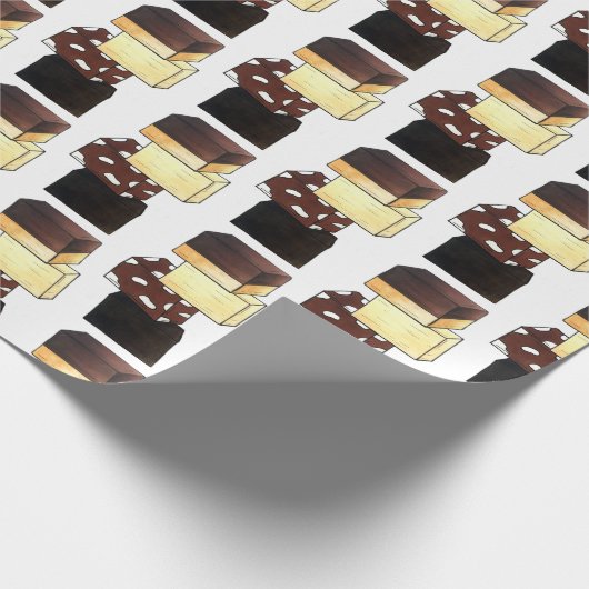 Fudge Stack Confection Confectionery Candy Süßigke Geschenkpapier (Ecke)