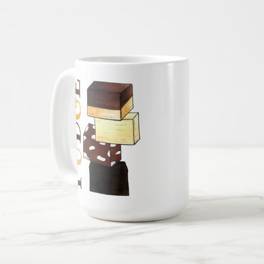 Fudge Stack Confection Confectionery Candy Süßigke Kaffeetasse (Vorderseite Links)