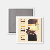 Fudge Stack Confection Confectionery Candy Süßigke Magnet (Vorderseite/Rückseite)