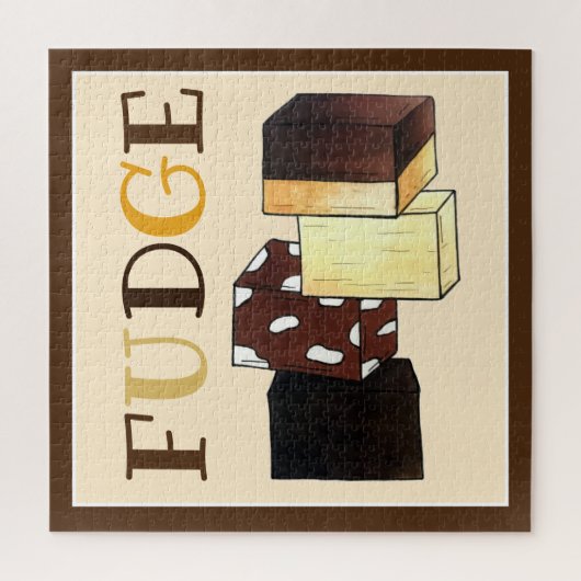 Fudge Stack Confection Confectionery Candy Süßigke Puzzle (Vertikal)