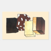 Fudge Stack Confection Confectionery Candy Süßigke Rechteckiger Aufkleber (Vorderseite)