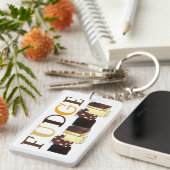 Fudge Stack Confection Confectionery Candy Süßigke Schlüsselanhänger (Vorderseite rechts)