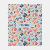 Fudge Watercolor Personalisiertes Muster Fleecedecke (Vorderseite)