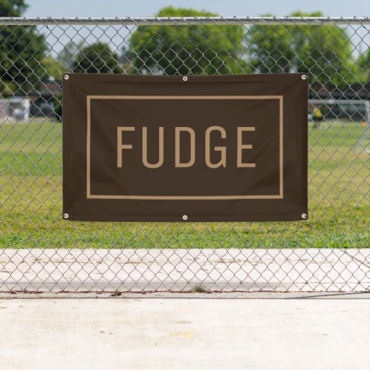 Fudge-Zeichen braun Banner (Insitu)