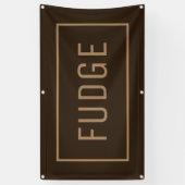 Fudge-Zeichen braun Banner (Vertikal)