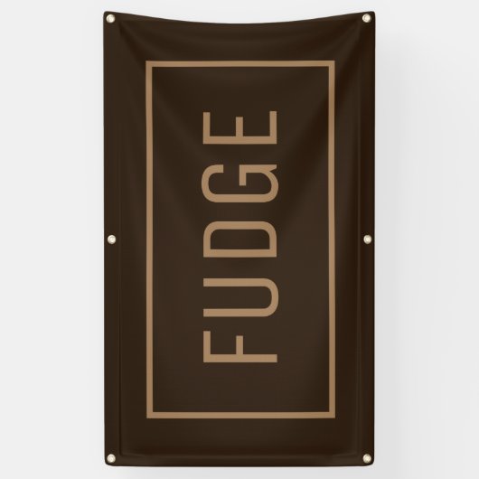Fudge-Zeichen braun Banner (Vertikal)