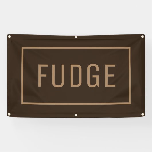 Fudge-Zeichen braun Banner (Horizontal)