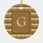 Fudgegestreifte Shortbread-Plätzchen Keramikornament (Vorne)