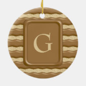 Fudgegestreifte Shortbread-Plätzchen Keramikornament (Hinten)