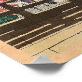 Fudô Temple in Meguro, Tokyo Hasui Kawase art Poster (Ecke)