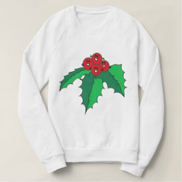 "Fudsy Faces", Happy Holly Christmas, Sweatshirt T-Shirt