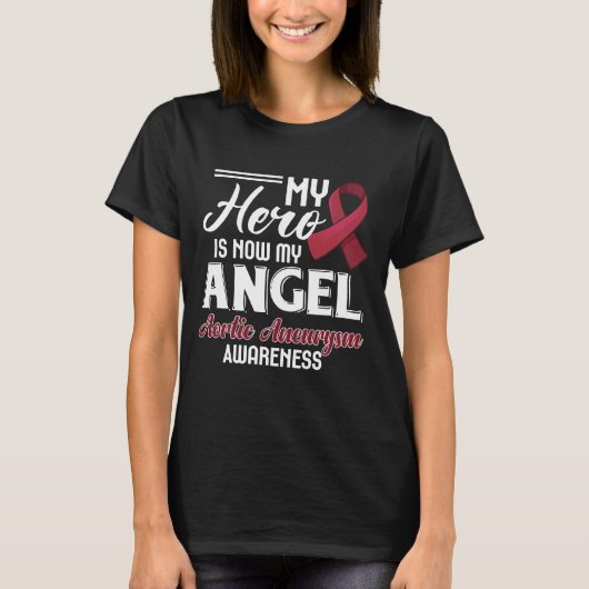 FuE Aorysma Gift Burgundy Awareness Ribbon T-Shirt (Vorderseite)