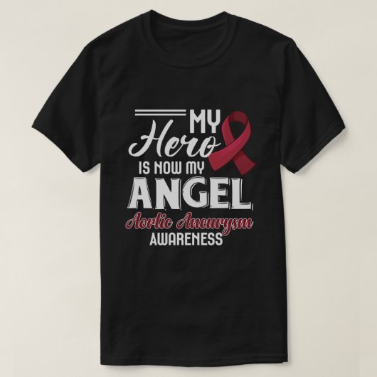 FuE Aorysma Gift Burgundy Awareness Ribbon T-Shirt (Design vorne)