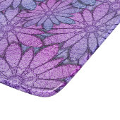 Fuel Purple Flowers Glas Schneidebrett (Ecke)