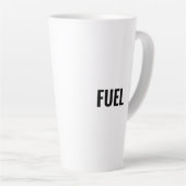 Fuel schwarze Buchstaben weiß minimalistisch cool Milchtasse (Rechte Ecke)